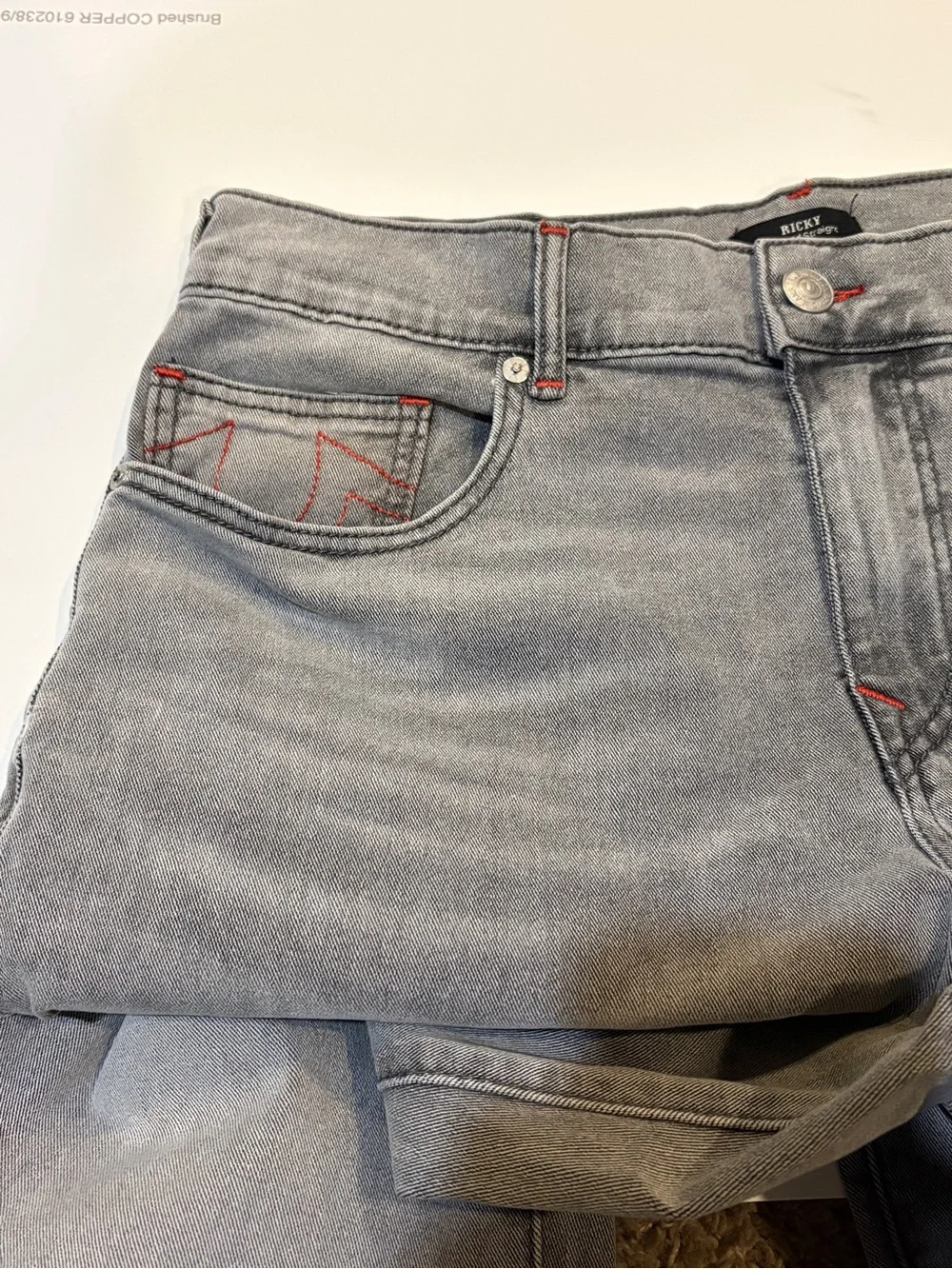 True Religion Ricky Relaxed Straight Jeans Men’s 34x34 Gray Silver Wash NWT